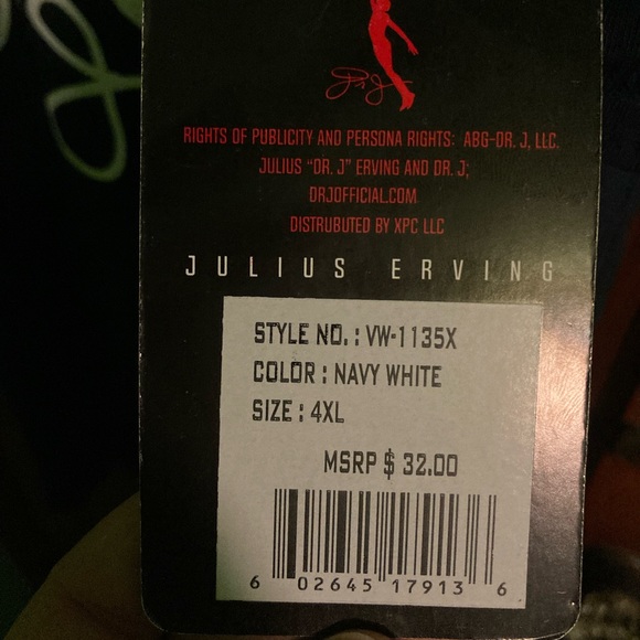 NWT JULIUS ERVING TEE SHIRT - Picture 2 of 3